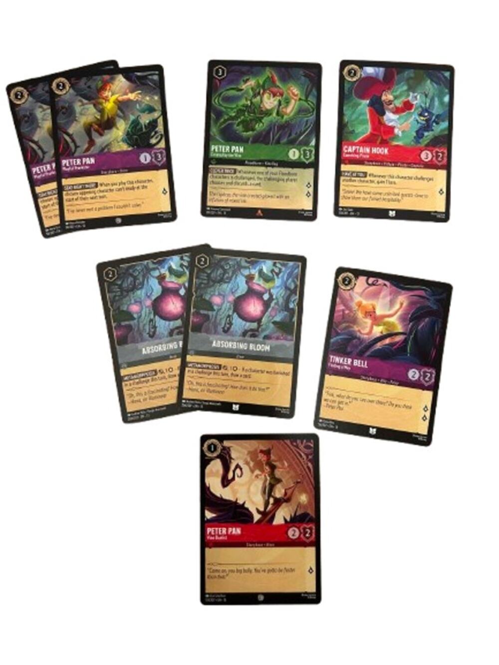 DISNEY LORCANA Attack of the Vine Card Lot Peter Pan Tinker Bell